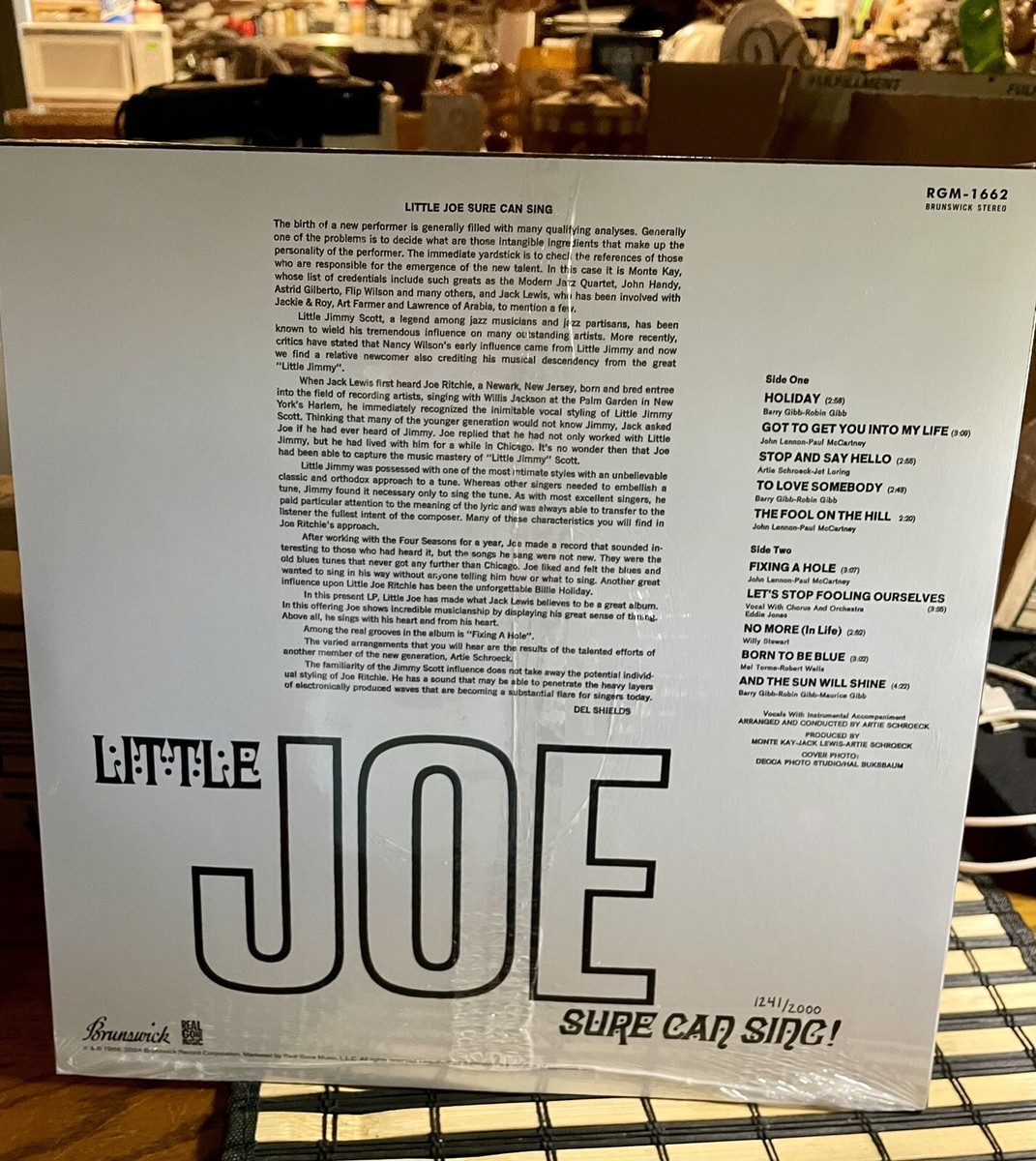 Joe Pesci LITTLE JOE SURE CAN SING! 2024 RSD LP Clear Orange Vinyl