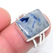 Sodalite Gemstone Handmade 925 Sterling Silver Jewelry Ring Size 7 US 