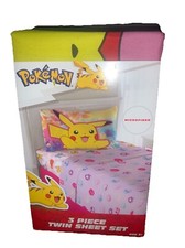 Pokemon Pikachu 3 Piece Twin Size Microfiber Sheet Set