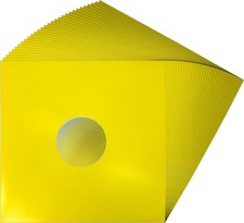 25 12" Yellow Colored LP Vinyl Record Jackets Covers Supplies 33RPM 12JWYEHH
