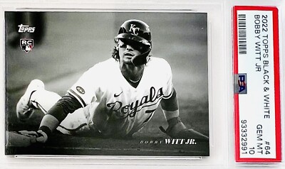 ニカボカ　MLB Bobby Witt Jr. PSA10 2022 Topps Black & White Bobby Witt Jr. RC #64 PSA 10 💎 | eBay