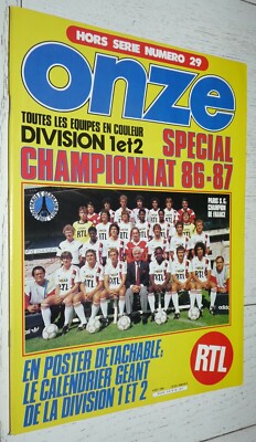 Poster Vintage Onze Avec Les équipes De Nantes Et Du PSG