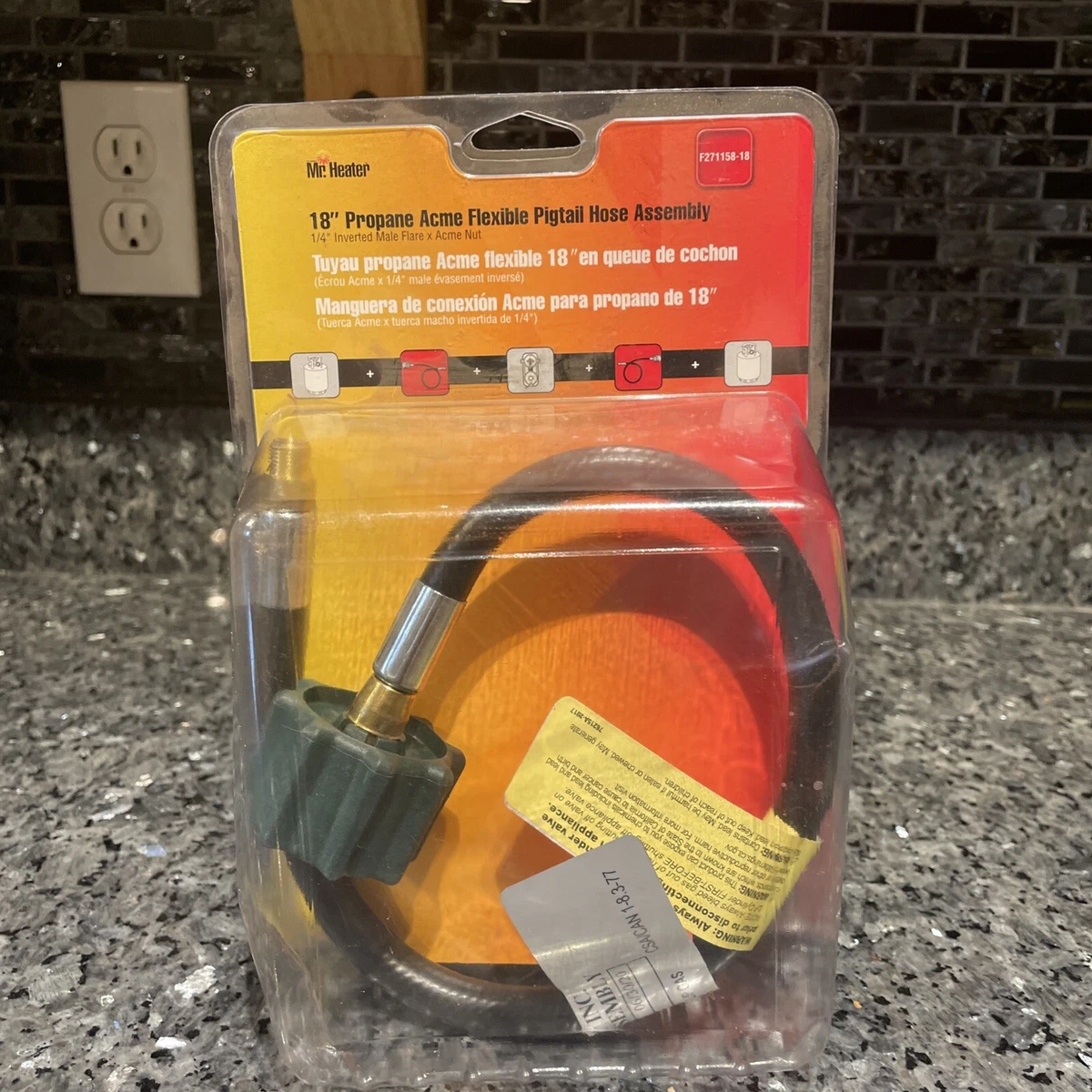 NEW Mr. Heater 18u0026#034;, Acme Pigtail Hose, 1/4u0026#034; Inverted Male Flare,  F271158-18 | eBay