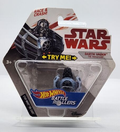 Hot Wheels Star Wars Battle Rollers Darth Vader In Tie Fighter Diecast 2017 - Picture 1 of 2