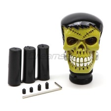 Universal Car Gear Shift Knob Automatic Manual Lever Shifter Green Skull Head