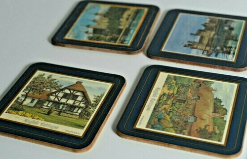 Pimpernel Premier Collection Art to Table Box of 6 English Cottages Coasters - Picture 3 of 6