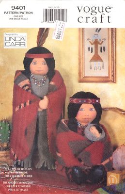 Easy Indian Dolls and Clothes, Vogue Sewing Pattern 9401 Linda Carr