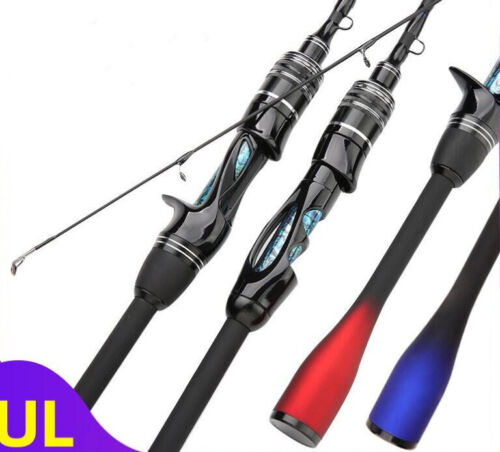 Spinning Casting Lure Fishing Rod 1.68M/1.8M Carbon Fiber Fishing Pole Stream - Picture 1 of 49