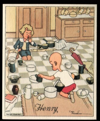 Tabakkarte, J Wix, Henry von CARL ANDERSON, 1936, 4., Küchentöpfe & Pfannen, #1