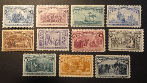 SCOTT #230-240 MINT H 1893 COLUMBUS EXPOSITION CHICAGO STAMPS CV $1,246.50