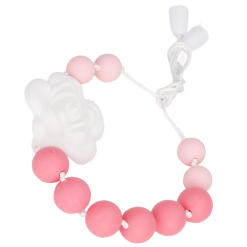 (Rose Red)Chew Necklaces And Bracelet Sensory Chew Necklace For Kids And - Photo 1 sur 24