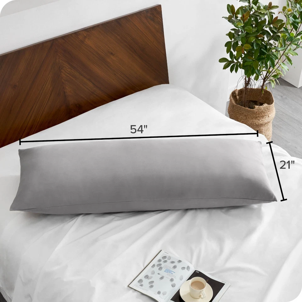 Capa de travesseiro corpo de microfibra Bare Home - Ultra macia - Fecho com zíper - Imagem 2 de 4