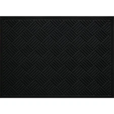 Multy Home Contours 3 Ft. x 4 Ft. Black Carpet Utility Floor Mat, Indoor/Outdoor