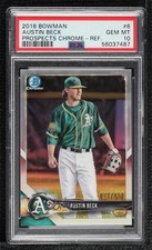 2018 Bowman Chrome Prospects Refractor /499 Austin Beck #BCP6 PSA 10 GEM MT 11rv