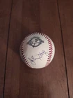 NEW YORK YANKEES LOGO BASEBALL JOHN STERLING SIGNED AUTO OMLB PSA