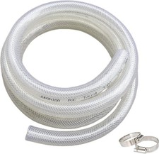 3/4" ID X 1" OD - 10 Ft High Pressure Braided Clear PVC Tubing Flexible Vinyl Tu