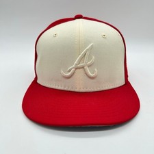 Atlanta Braves 1995 World Series Hat Mens 7 1/8 Red New Era Baseball Cap