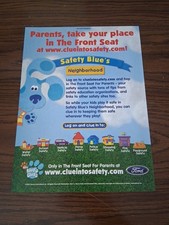 Nick Jr. Blue's Clues Safety Ford Vintage Promo Print Ad 2002 8x11