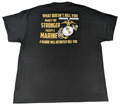 United States Marine USMC What Doesnt Kill You Black T-Shirt - Men XL?