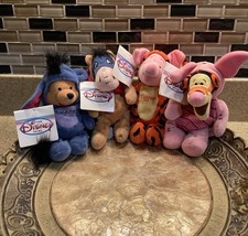 Vintage Disney Lot 4 Winnie the Pooh Halloween Bean Bag Plush Costume Set NWT