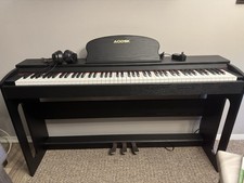 AODSK 88-Key Digital Home Piano Black w/ Stand, Headphones, 3 Pedals