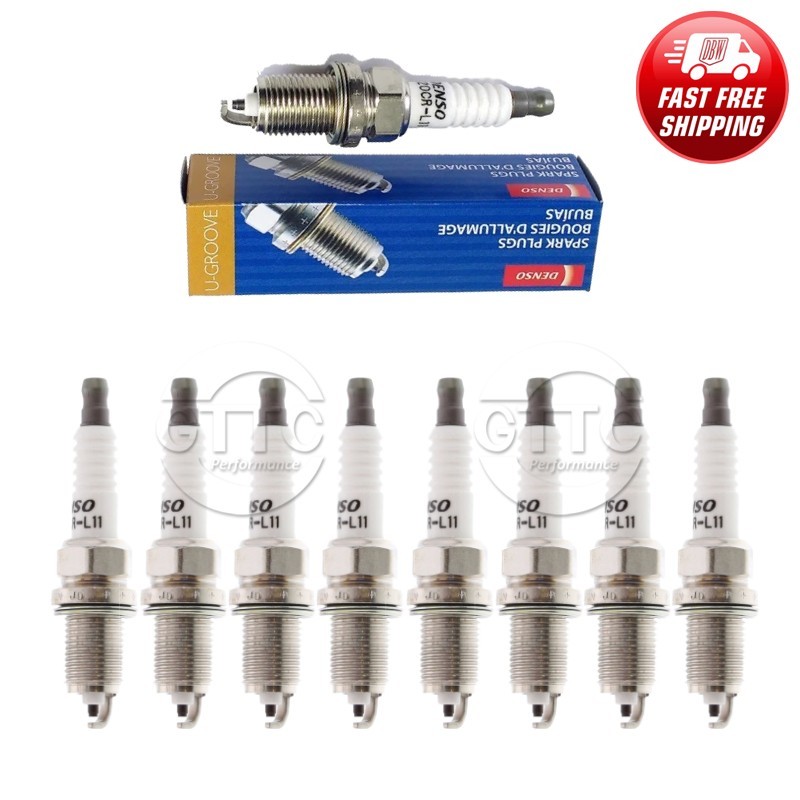 Genuine DENSO U-Groove Conventional Spark Plug 8PCS for Chrysler/ Dodge/ Jeep