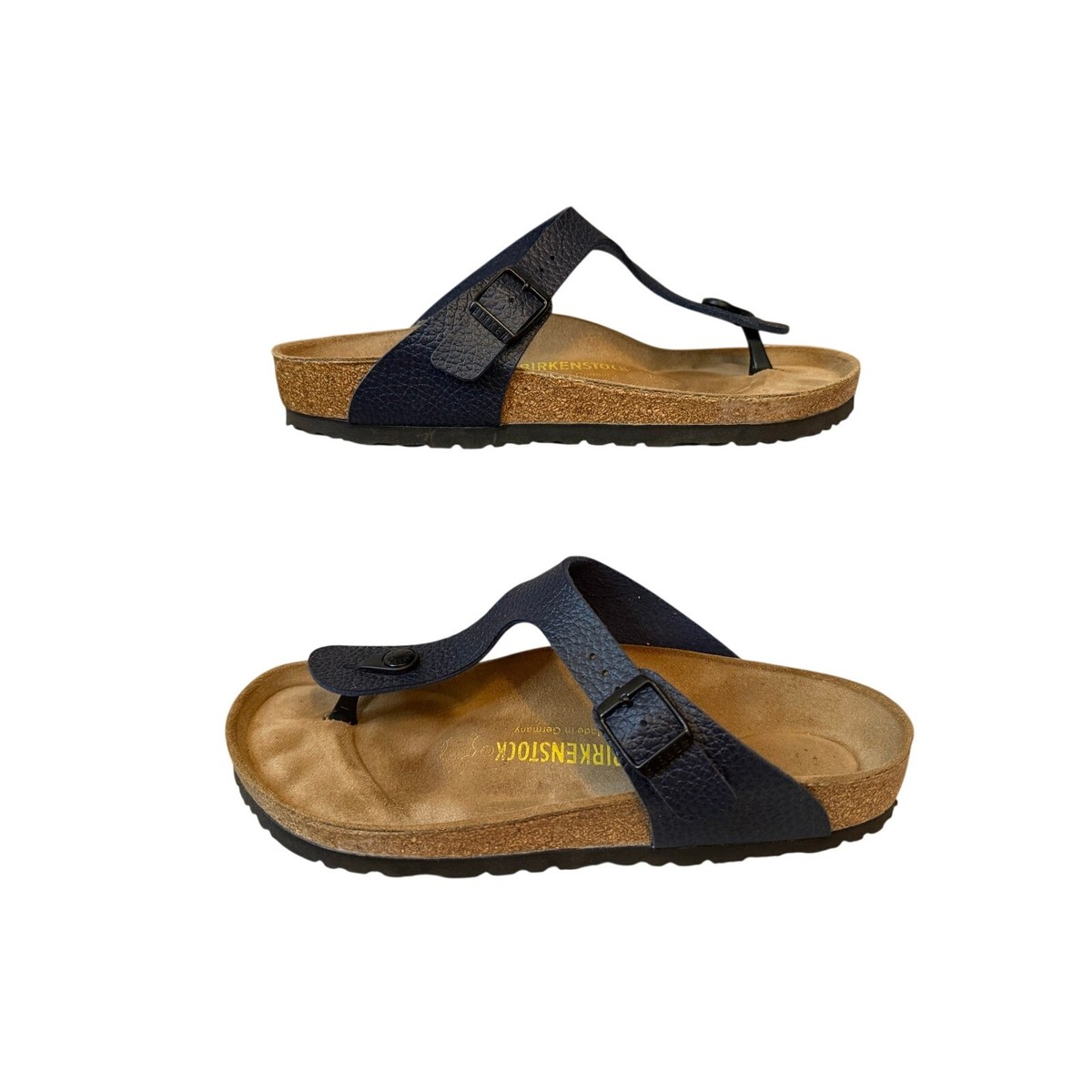 BIRKENSTOCK サンダル 40サイズ Birkenstock Gizeh Sandals Size 40 (L9/M7) Navy Blue Leather Thong
