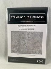 CUTE CROCHET 3D Embossing Folder Stampin Up Craft Background 2508