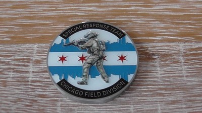 DEA Drug Enforcement Admin Chicago Field Division SRT Challenge Coin #E536