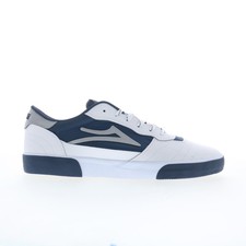 Zapatillas deportivas Lakai Cambridge para hombre de cuero blanco con cordones inspiradas en el patín