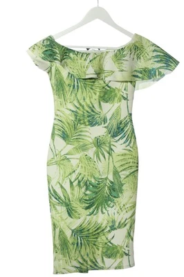 Pretty Body Etuikleid Damen Grün Weiß Gr. 36 Polyester Blumenmuster - Bild 1 von 2