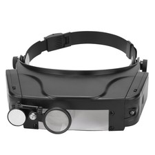 1.5X 3X 9.5X 11X LED Jeweler Head Magnifier Illuminated Visor Magnifying Glasses