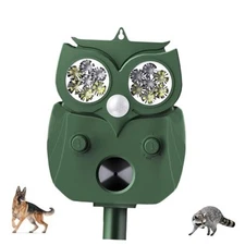 Animal Repellent Outdoor Solar Powered, Ultrasonic Deer Squirrel Skunk Rabbit 