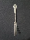 Antique Durgin Gorham Chrysanthemum Pattern Sterling Silver Lemon Fork Victorian