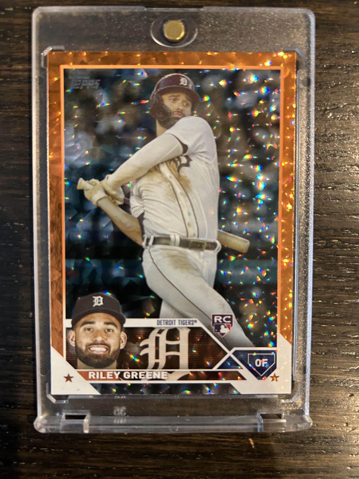 2023 Topps Series 1 Riley Greene #31 Orange Foil #6/299 Rookie Rc Detroit Tigers