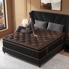 Queen Hybrid Mattress, Medium Firm Gel Memory Foam & Pocket Springs - Cooling, M