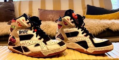 Size 9.5 - Reebok Pump Blacktop Battleground White Men Can t Jump Aztec Hightops