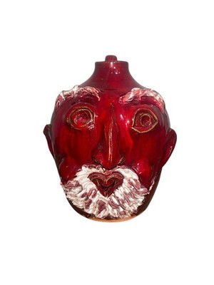 Vicki Miller Ram Pottery Face Jug