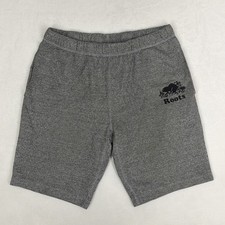 Roots Mens Sweat Lounge Shorts Gray Med Elast...