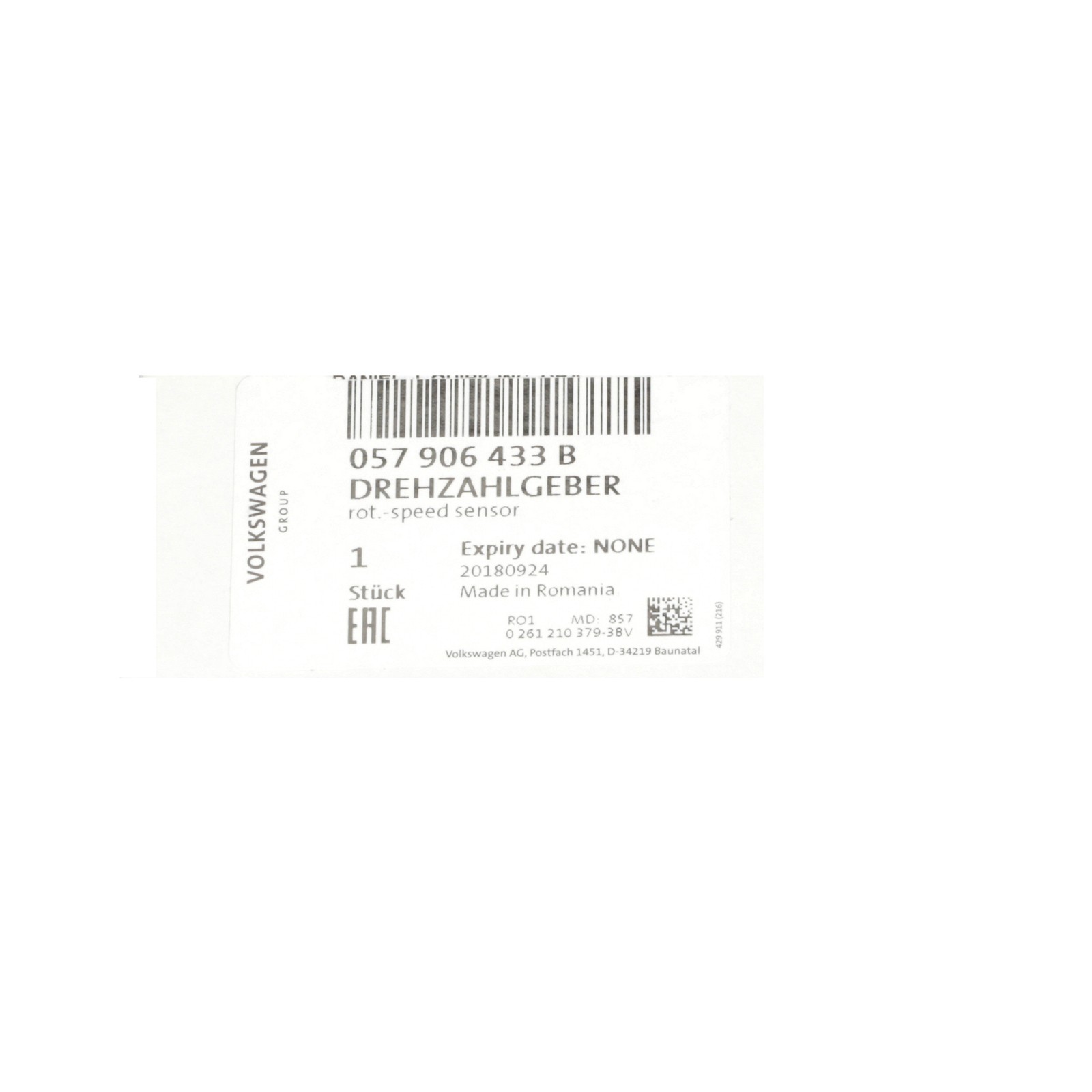Lamborghini Urus Impulse sensor P/N 057906433B