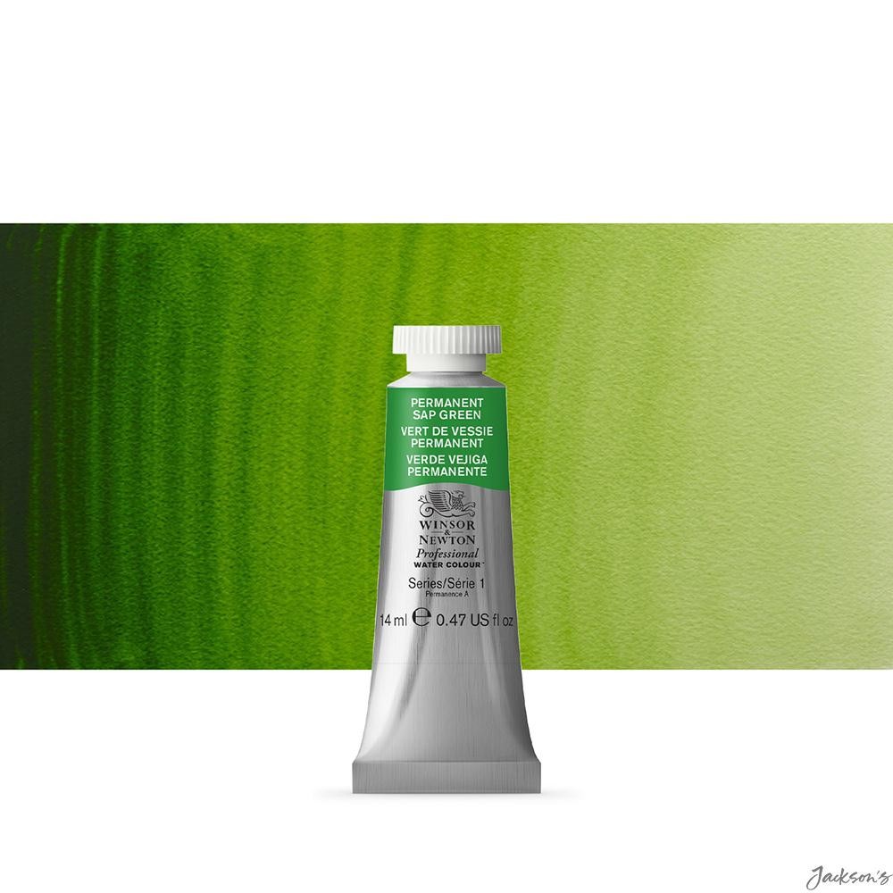 Winsor & Newton Professional Watercolour Paint Tube 14ml Permanent Sap Green ...