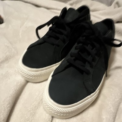 New Converse One Star Men's Black Leather size 8.5 men and 10 women US