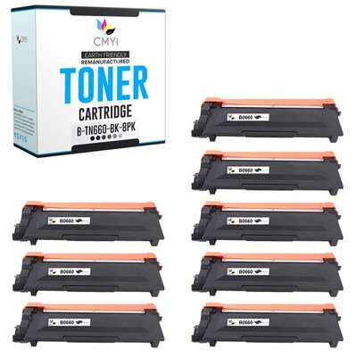 CMYi 8-Pack Compatible TN660 Printer Cartridges fits Brother MFC-L2680W L2685DW