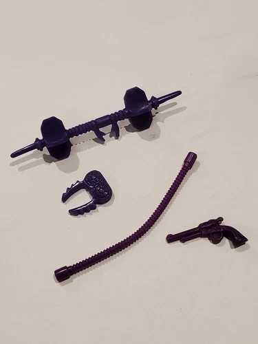 TMNT weapons lot 1988 Purple lot Cowboy Don pistol more Playmates Toys vintage