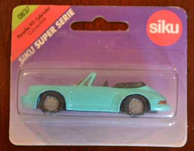 NEW SIKU PORSCHE 911 (964) CABRIOLET BLUE/GREEN #0837 GERMANY #0837 SUPER SERIES