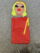 Vintage BEAUTY QUEEN HALLOWEEN MASK & Cape