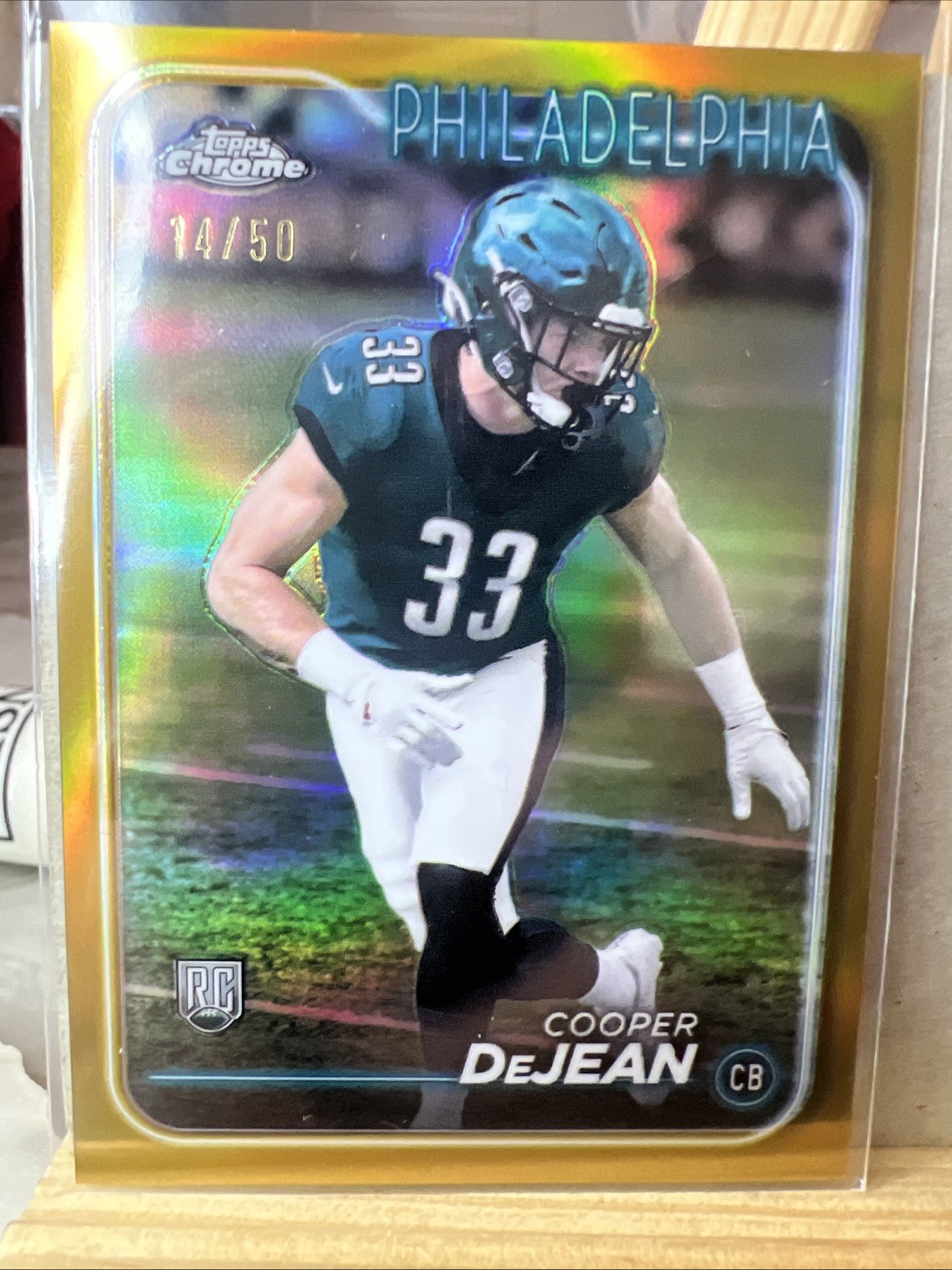 2024 Topps Chrome - Rookies Cooper DeJean #232 Gold Refractor /50 (RC)