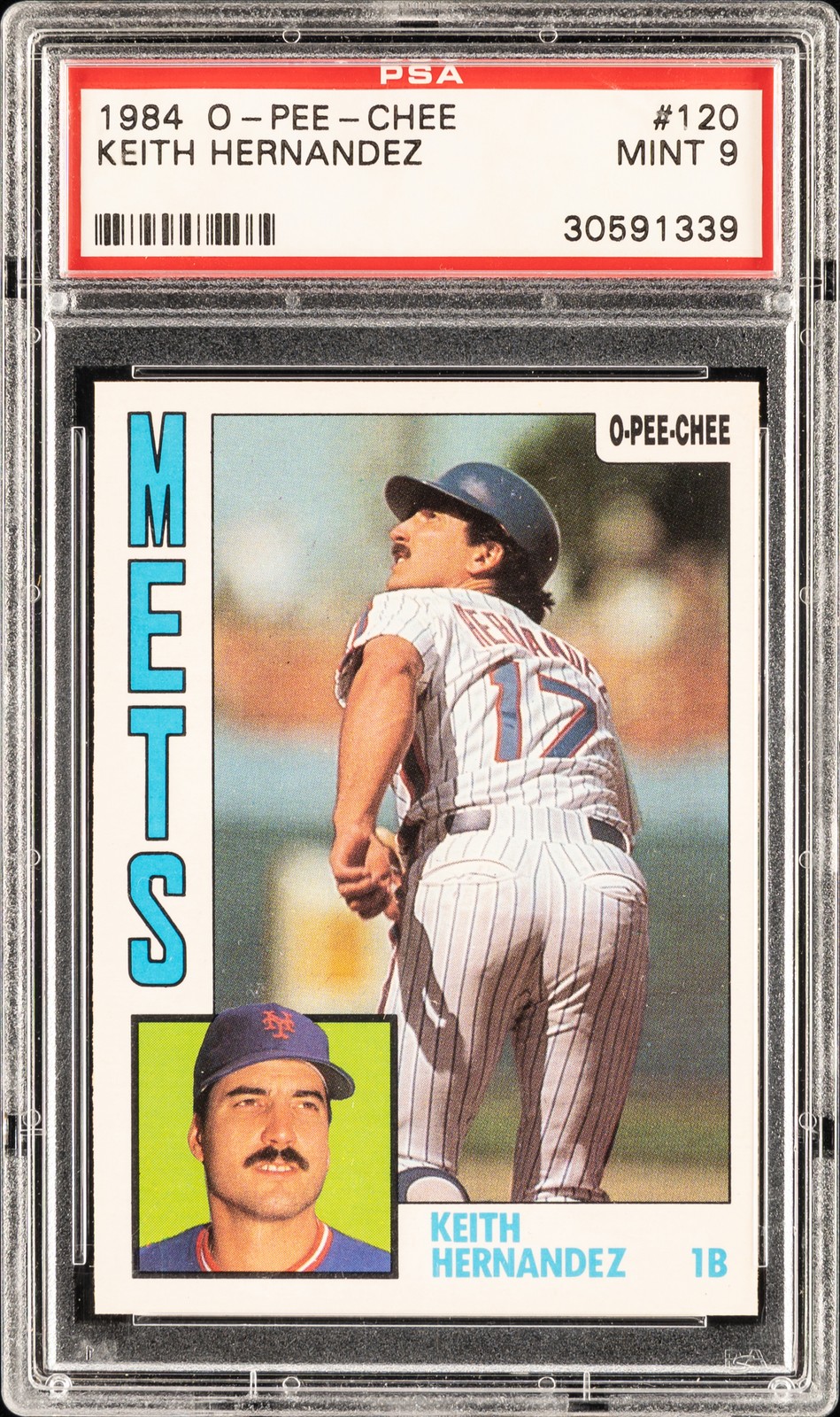 1984 O-PEE-CHEE #120 KEITH HERNANDEZ PSA 9