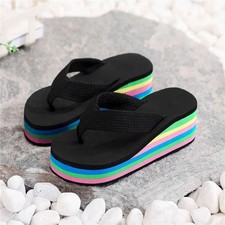 Women Beach Slippers Summer Non Slip Shoes Ladies Wedges Slippes Flip Flops Sand