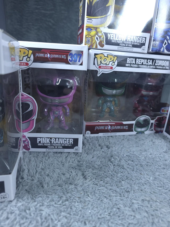 Funko Pop Power Rangers Black Pink Yellow Blue Red Rita Repulsa Zordon Lot - Image 3 of 4